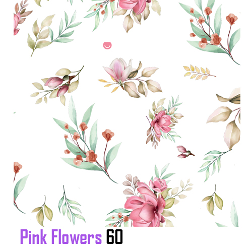 (1829**PF) BOBINA 60X100 FANP.PINK FLOWERS - BOLSAS/PAPELES/MOOS - BOBINAS