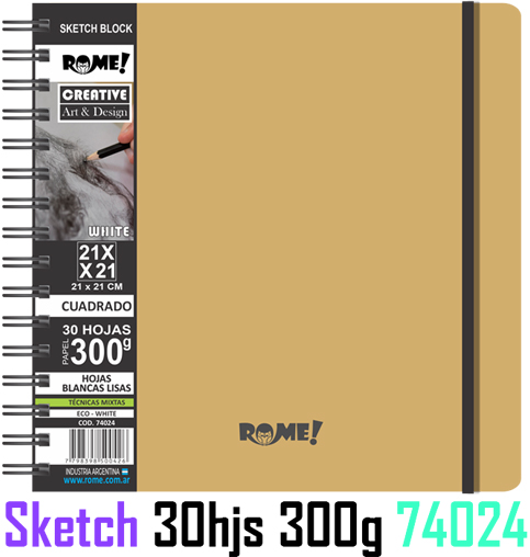 (107050) BLOCK R 21X21 300G 30H SKETCH 74024 - LINEA ARTISTICA - VARIOS ARTISTICA