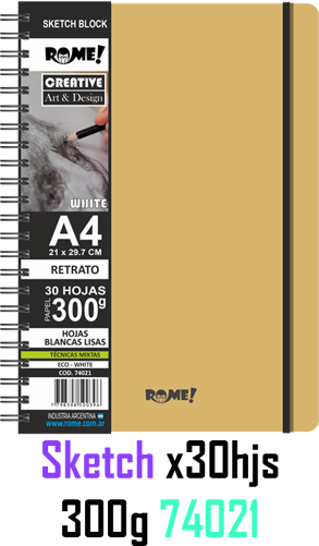 (107051) BLOCK R A4 300G 30H SKETCH 74021 - LINEA ARTISTICA - VARIOS ARTISTICA