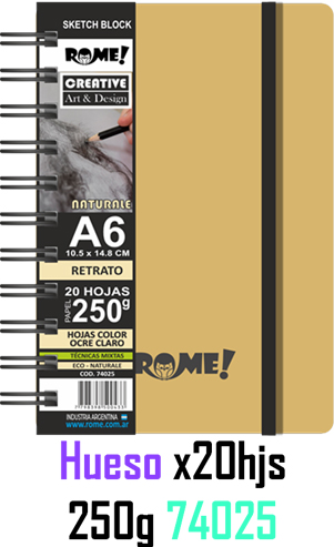 (107062) BLOCK R A6 250G 20H HUESO 74025 - LINEA ARTISTICA - VARIOS ARTISTICA