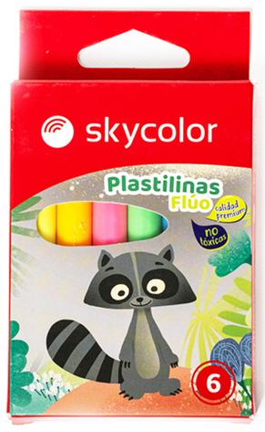 (155149) PLASTILINA SKY X6 FLUO - LINEA ARTISTICA - PLASTILINAS Y MASAS