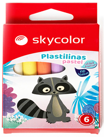 (155151) PLASTILINA SKY X6 PASTEL - LINEA ARTISTICA - PLASTILINAS Y MASAS