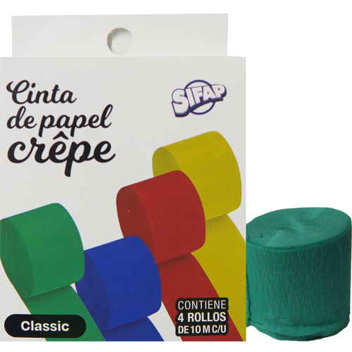 (155376) ROLLO CINTA PAPEL CREPE CLASSIC X4 - LINEA ARTISTICA - MANUALIDADES