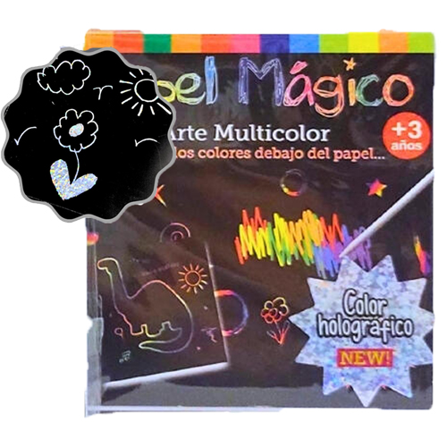 (18095H) PAPEL MAGICO 9X9 BLOCK HOLOG.25HJS - LINEA REGALERIA - VARIOS REGALERIA