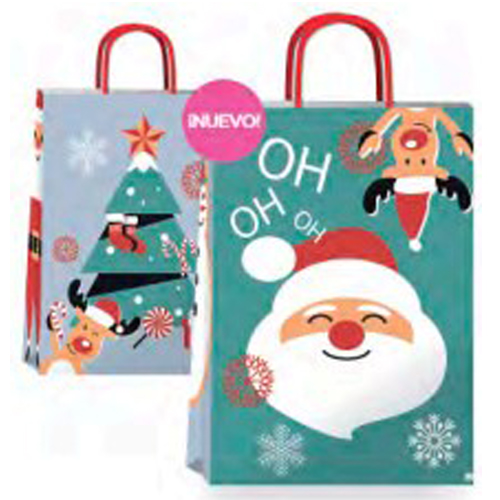 (18130**MC) BOLSA F 30X12X41 MERRY CLAUS - BOLSAS/PAPELES/MOOS - BOLSAS