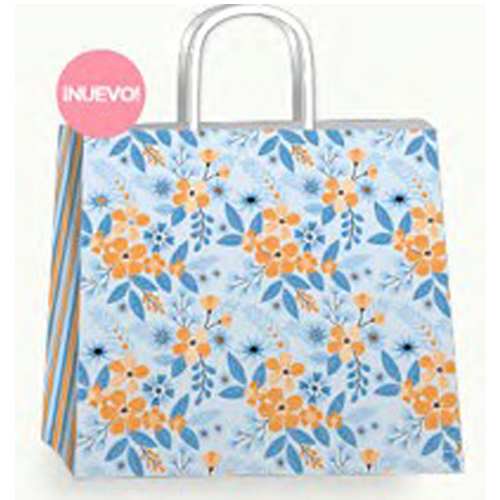 (18133**LF) BOLSA F 32X10X30 LINES FLOWERS - BOLSAS/PAPELES/MOOS - BOLSAS