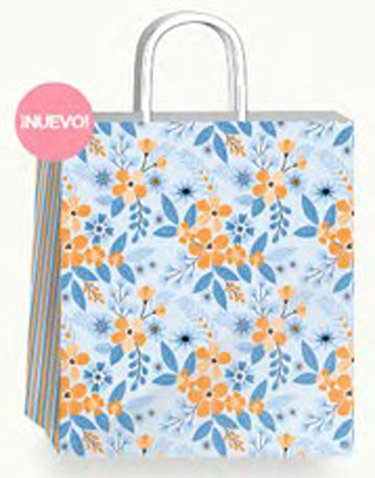 (18137**LF) BOLSA F 36X22X39 LINES FLOWERS - BOLSAS/PAPELES/MOOS - BOLSAS