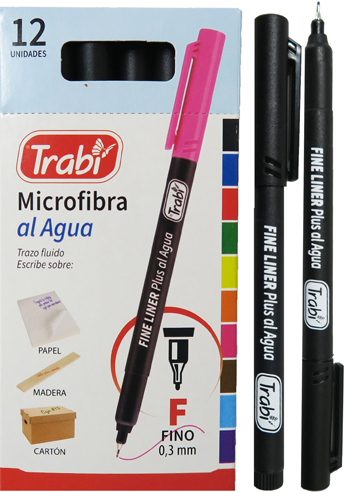 (20607N) MICROFIBRA TRABI 0.3 NEGRA - MARCADORES - MICROFIBRAS