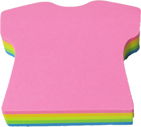 (219010) NOTAS ADH.NEON CAMISETA X100 - NOTAS ADHESIVAS - NOTAS ADHESIVAS