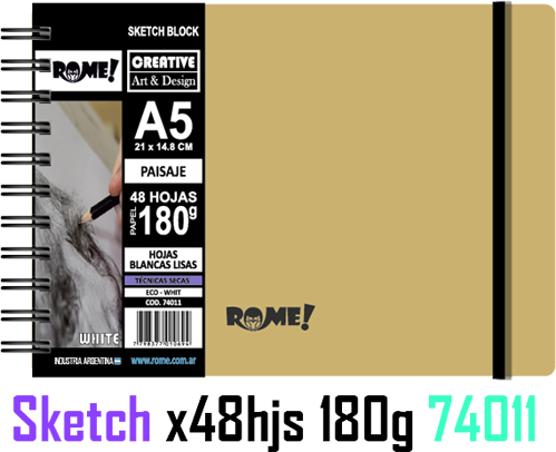 (93094) BLOCK R A5 180G 48H SKETCH 74011 AP - LINEA ARTISTICA - VARIOS ARTISTICA